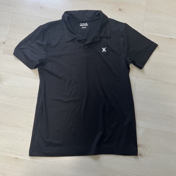 Hurley Boys Size 10/12 Jogger Pants Shorts And Polo Shirt Set Black Beige Logo - Picture 5 of 14